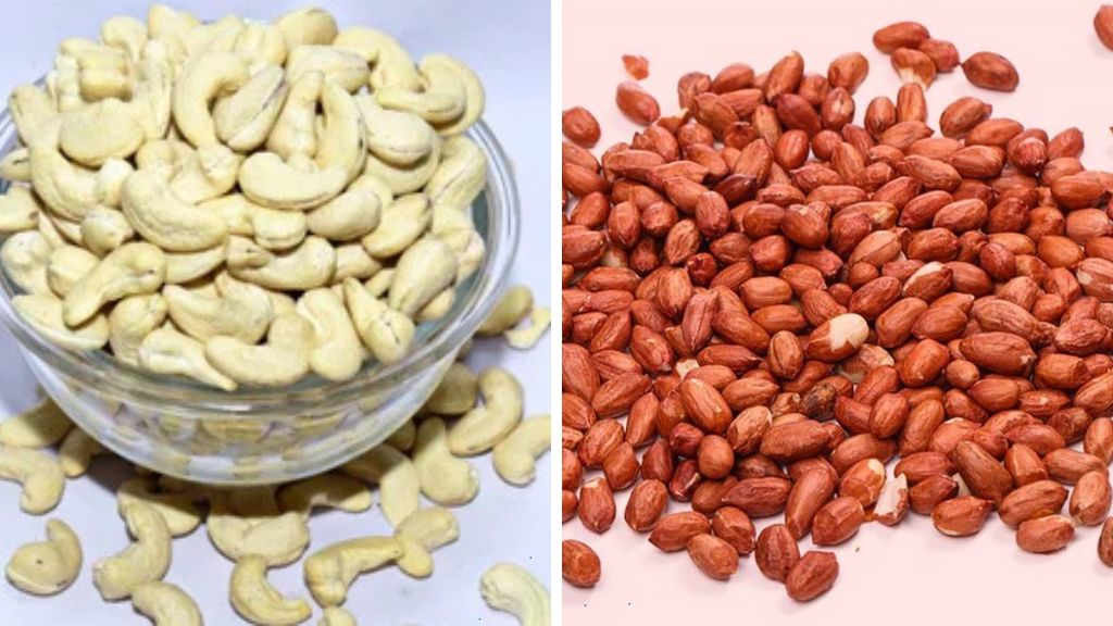 Which is best among cashews and peanuts roo