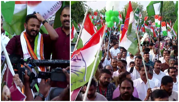 udf candidate rahul mamkootathil in palakkad for election campaign 