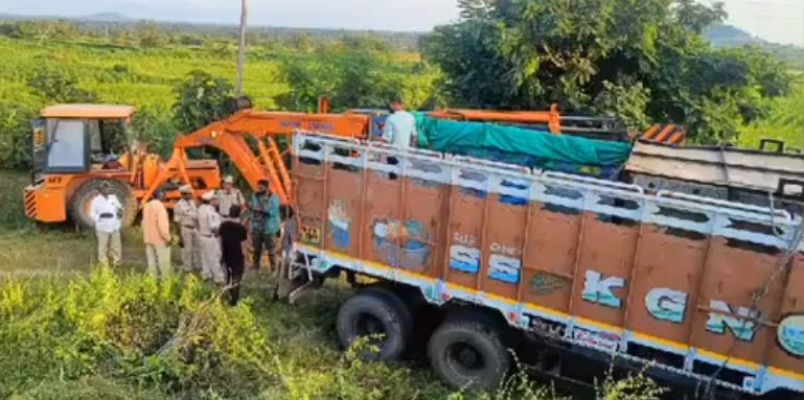 zoo lorry meet accident in national highway 44 crocodiles escapes