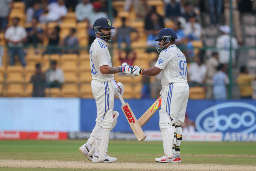 cricket IND vs NZ, 1st Test: India fights back on Day 3; Rohit, Kohli, Sarfaraz hit half-centuries scr