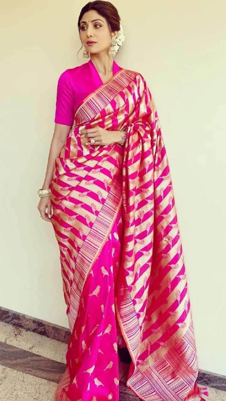 Karwa Chauth 2024 saree ideas inspired by Shilpa Shetty elegant looks gcw