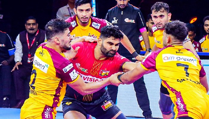 Pro Kabaddi League Pawan Sehrawat stars as Telugu Titans beat Bengaluru Bulls kvn