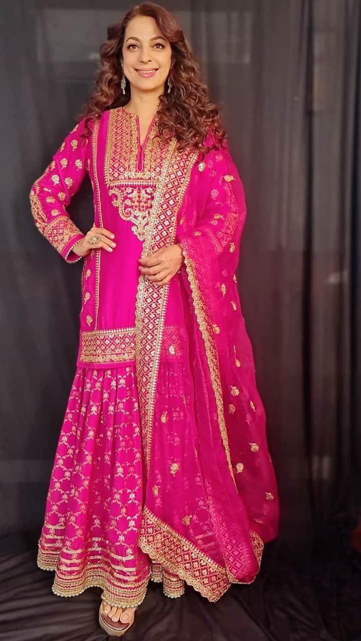 Karwa Chauth 2024 Salwar Suit Designs Inspired by Juhi Chawla vkp