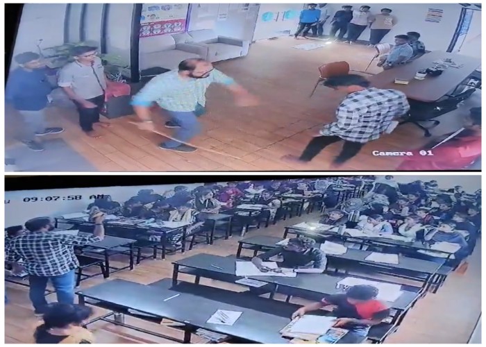 Caught on cam: NEET coaching centre owner brutally thrashes boys with stick, throws slippers at girls (WATCH) shk