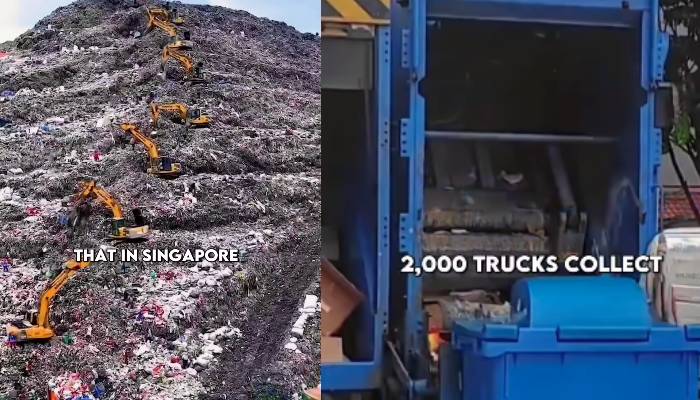 waste management system in Singapore viral video 