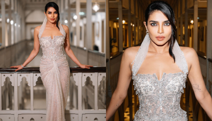 Priyanka Chopra Sparkled in white gown 