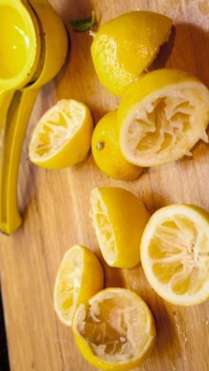 Lemon juice and salt