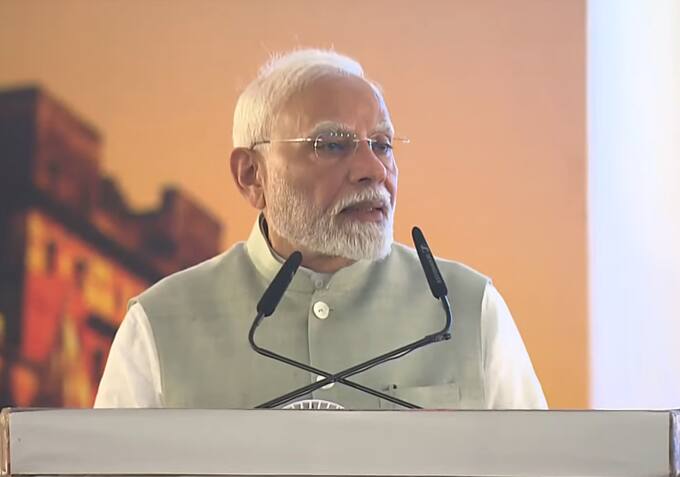 Prime Minister Narendra Modi on a visit to Varanasi his Lok Sabha constituency bsm