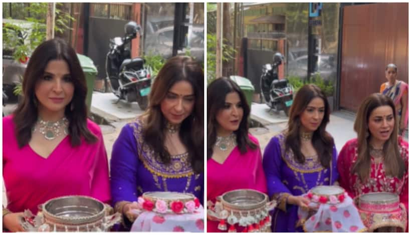 Karwa Chauth 2024: Bhavana Panday, Maheeep Kapoor, and Neelam Kothari arrive at Anil Kapoor's house 