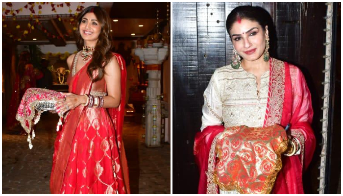 Karwa Chauth 2024: Raveena Tandon, Shilpa Shetty, and others get papped at Sunita Kapoor's house RTM