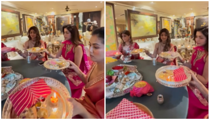 Karwa Chauth 2024: Shilpa Shetty, Raveena Tandon, Mira Rajput, and others celebrate at Sunita Kapoor's home RTM