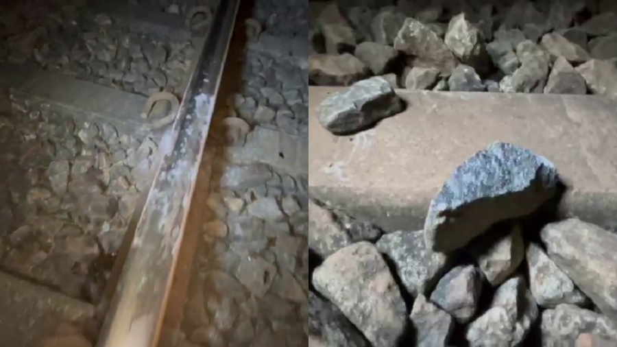 Karnataka Stones placed on railway tracks near Mangaluru raise suspicions of vandalism vkp