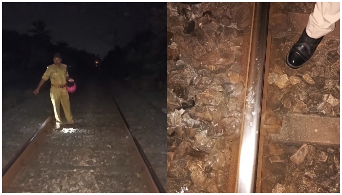 Stones placed on railway tracks in Mangaluru while train from kerala passing