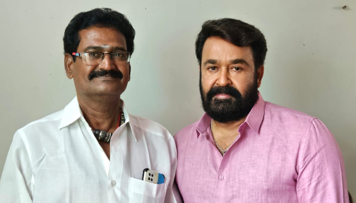 jayapandi a mohanlal fan from madurai first time meets his silver screen idol at theni location of l 360