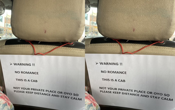 No romance on cab Hyderabad driver notice praised many after Bengaluru ckm