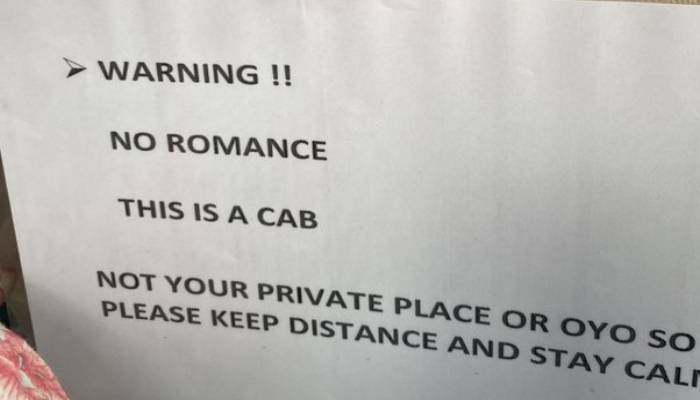 no romance this is a cab Hyderabad taxi drivers warning went viral 