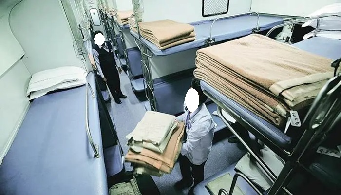 Railways housekeeping staff Says Wool blankets in AC Coach washed once a month san