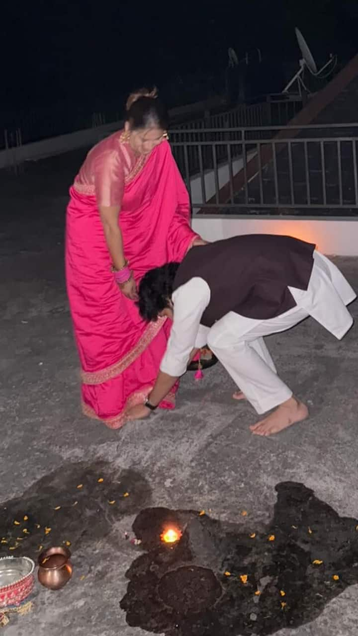 Vikrant Massey touches wife's feet on Karwa Chauth ATG