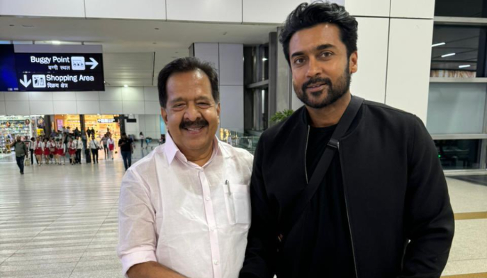 Kerala politician Ramesh Chennithala meets actor Suriya at Delhi Airport, shares photo on social media dmn