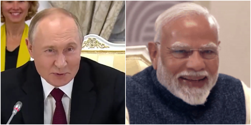 Vladimir Putin remark makes PM Modi burst into laughter Watch Video