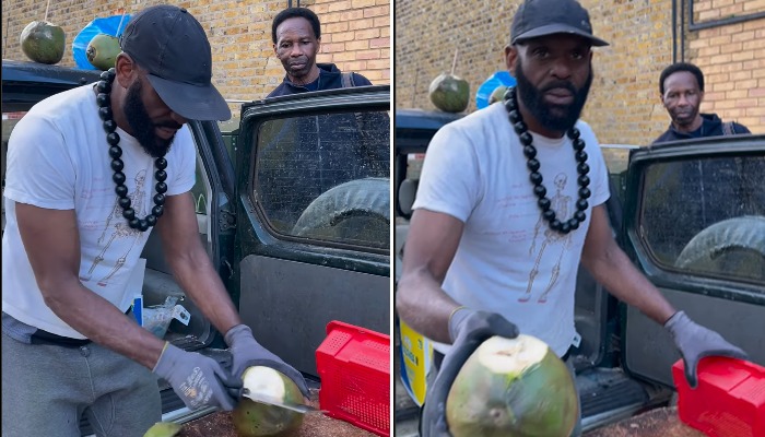 Nariyal paani pilo LeBron James lookalike selling coconut water in London stuns Internet; WATCH viral video snt