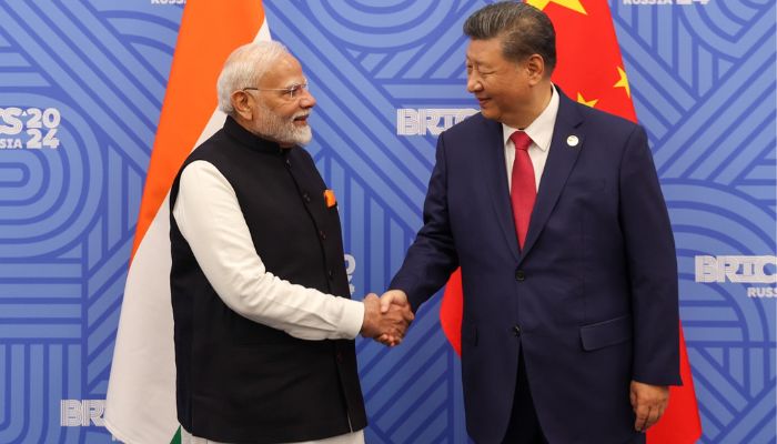 Xi Jinping and Narendra Modi met  Kazan BRICS Summit mrq