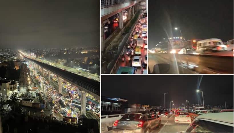 Bengaluru rains: Massive traffic jam on Electronic City flyover forces techies to ditch cab, walk home (WATCH)