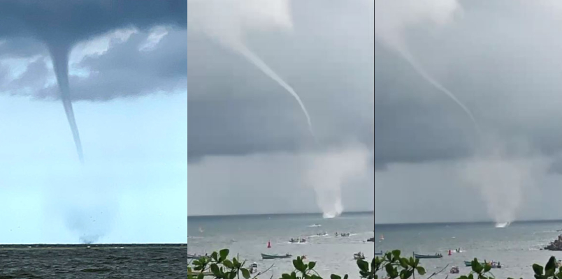What is waterspout phenomenon sighted at Kerala’s Vizhinjam?