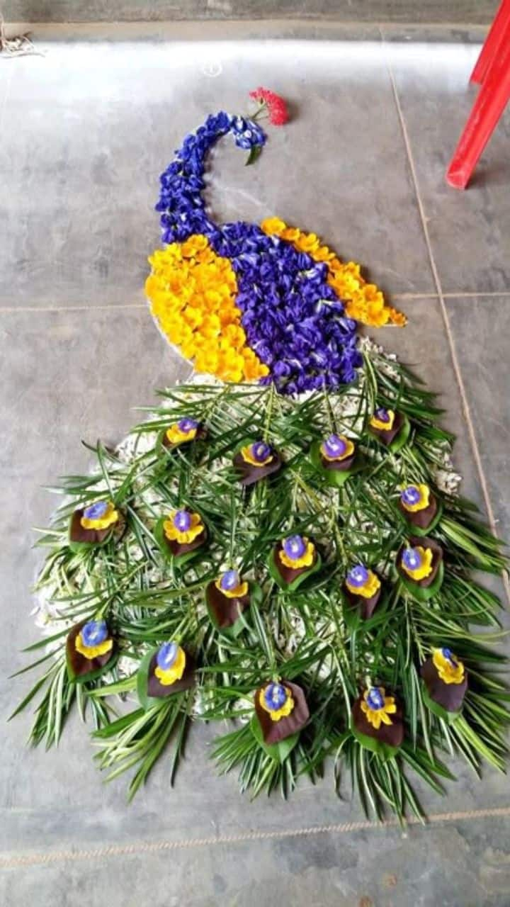 Diwali Special Easy Flower Rangoli Kolam mma