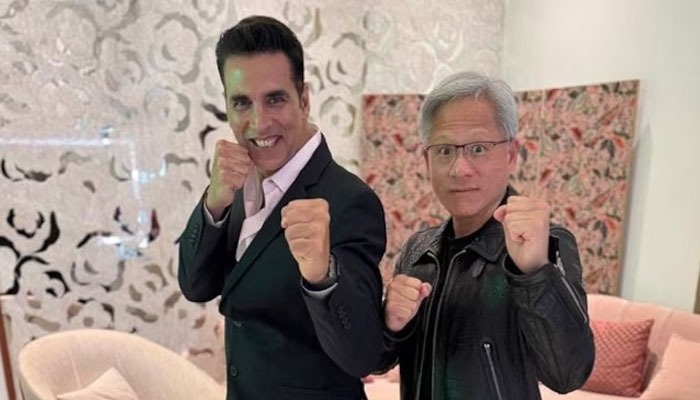 Jensen Huang in India: Akshay Kumar bonds with Nvidia CEO on martial arts RBA