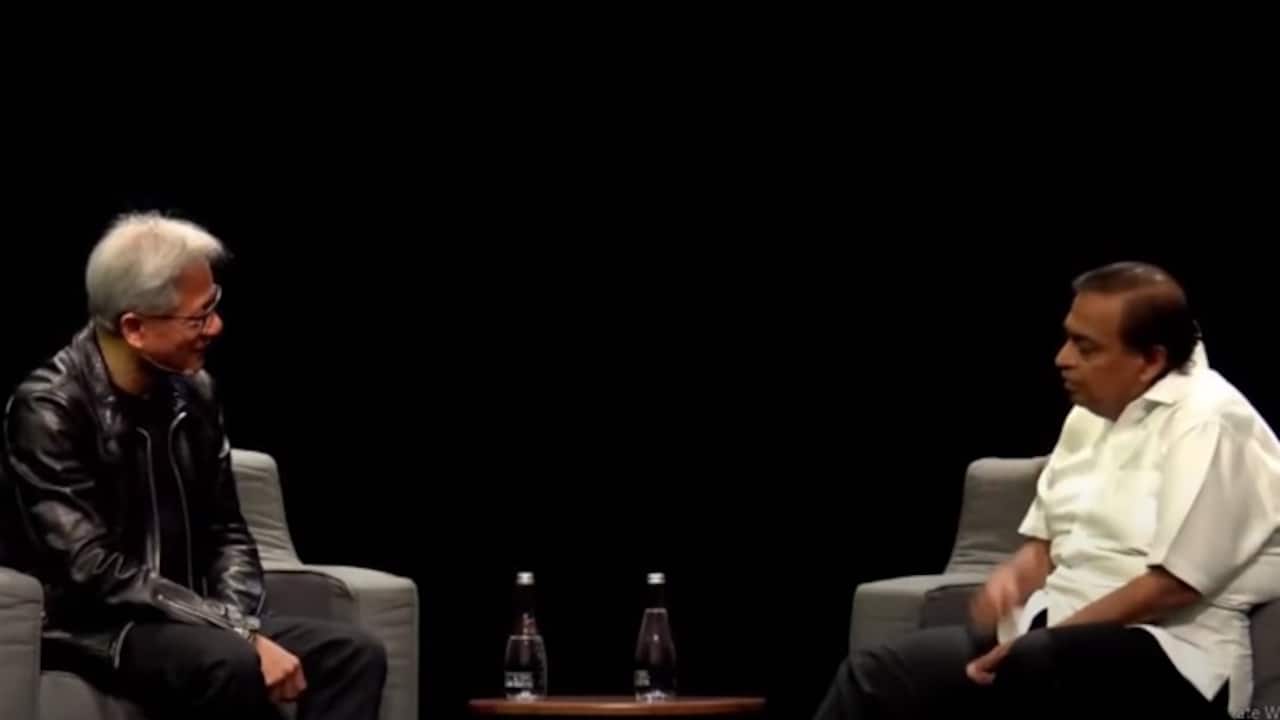 My version of NVIDIA is 'vidya', which means knowledge: Mukesh Ambani tells CEO Jensen Huang (WATCH)