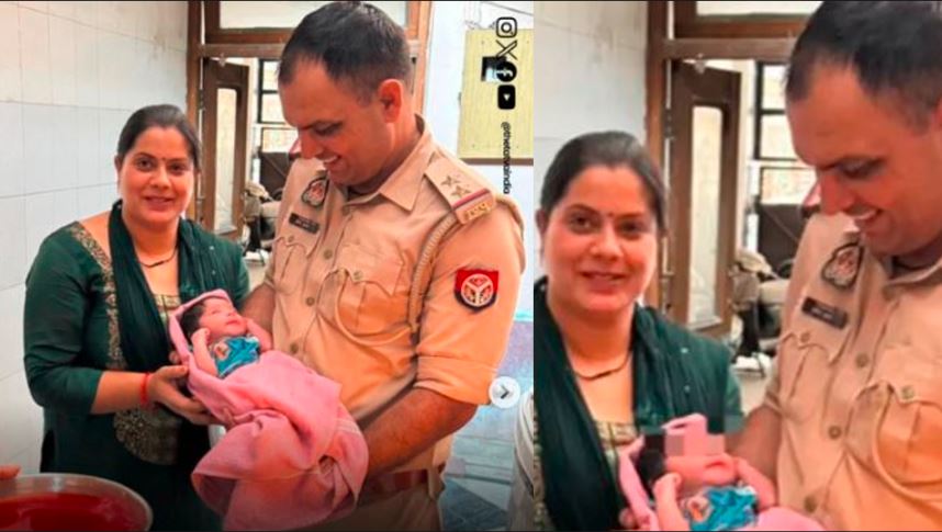 Ghaziabad sub-inspector adopted a girl child who was abandoned by parents