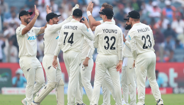 new zealand in front foot against india in pune test