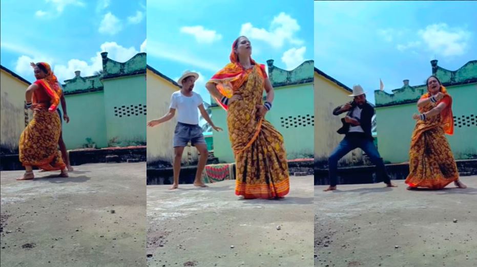 Viral video saree clad women dancing for Prabhudevs Mukkala Mukkabala song