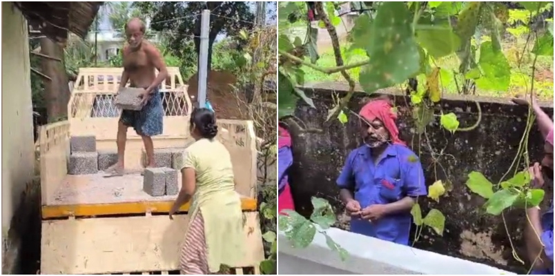 CITU porters forcefully stopped unloading of cement blocks in a house at Thrissur