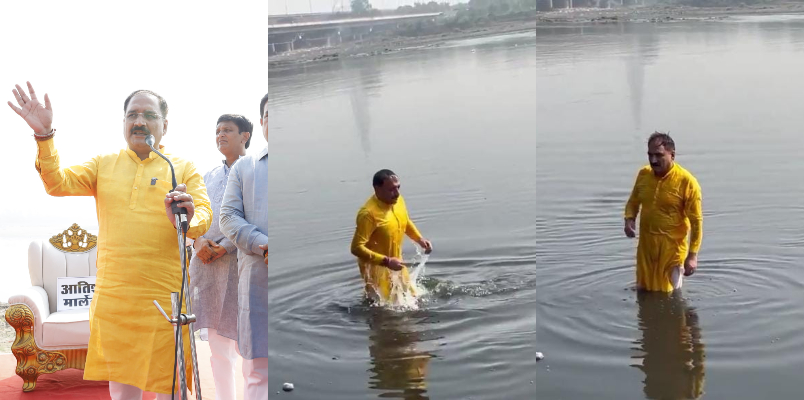 Delhi Bjp chief hospitalized after takes dip in Yamuna river during protest against Aap ckm