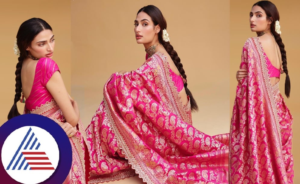 Athiya Shetty looks pretty in traditional saree look pav