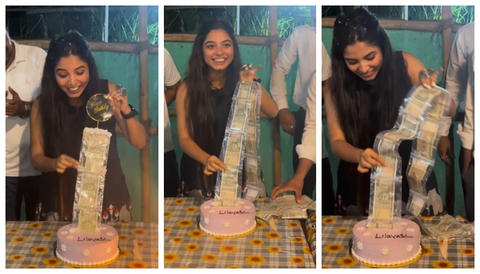 surprise video of friends hiding while cutting a birthday cake has gone viral 