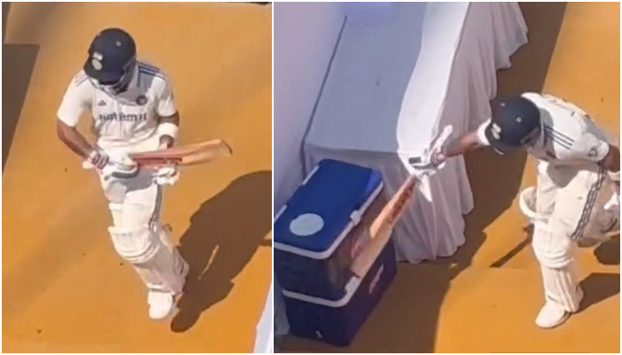 watch video virat kohli hits ice box with bat after he got out against new zealand