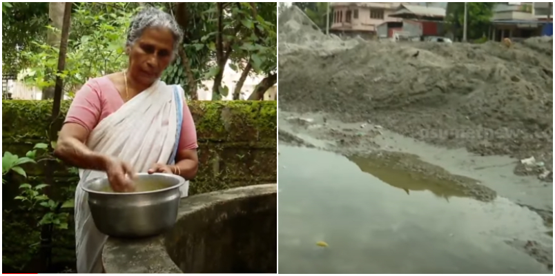 soil collected for National Highway construction is contaminating drinking water