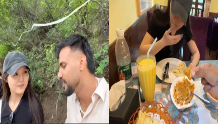 Chinese woman calls indian food dirty indian YouTuber take her to lunch video 