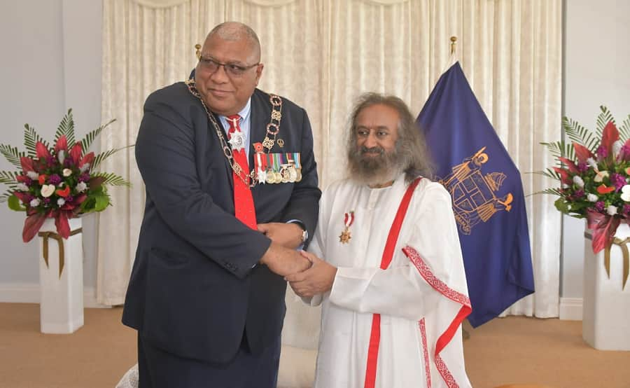 Republic of Fiji Honours Sri Sri Ravi Shankar With Its Highest Civilian Award gvd