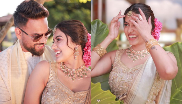 actress anju kurian shares pics and video of her engagement