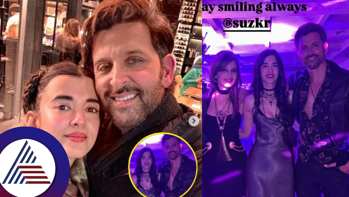 On Sussanne Khans 49th Birthday Ex Husband Hrithik Roshan with GF Saba Azad suc