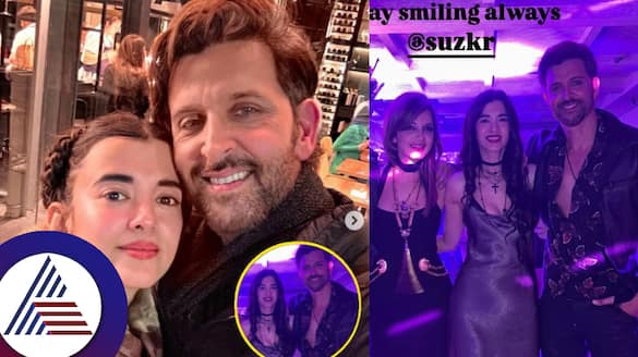 On Sussanne Khans 49th Birthday Ex Husband Hrithik Roshan with GF Saba Azad suc