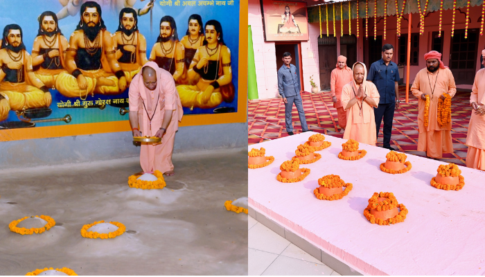 Yogi Adityanath offers prayers at Baba Mukutnath Siddha Temple in Haryana gcw