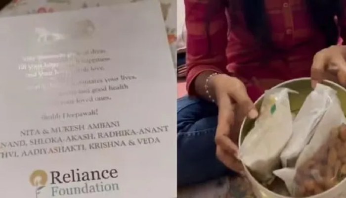 Ambani Diwali 2024 gift Cashews almonds and raisins for Reliance Industries staff watch unboxing video gcw