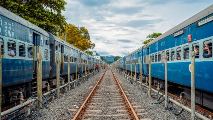 Railway worker dies after trapped between coaches