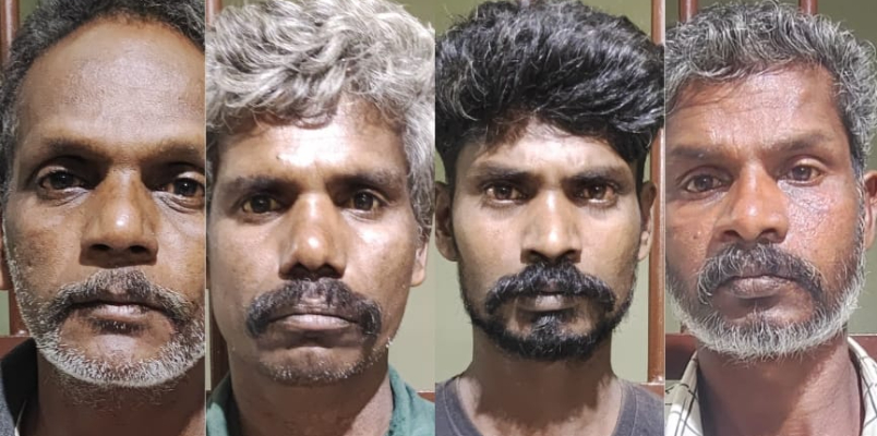 four arrested for smuggling sandalwood in idukki marayoor