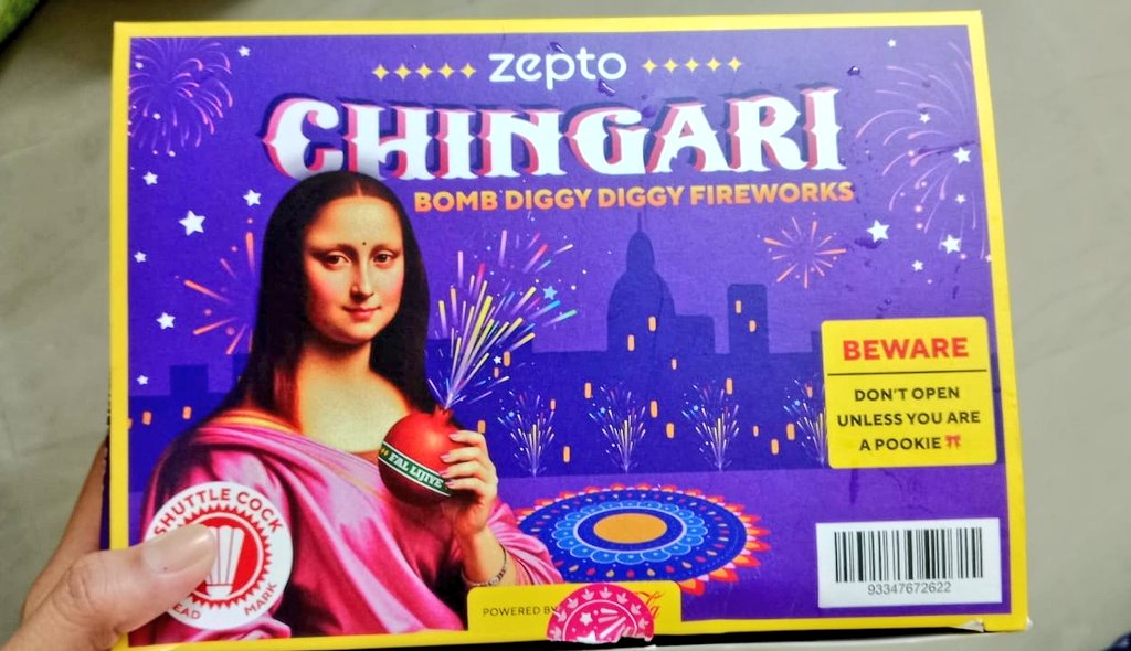 Diwali 2024: 'Indianised' version of Mona Lisa on Zepto's gift box goes viral, leaves Internet in splits snt